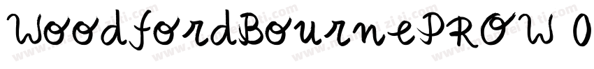 WoodfordBournePROW01 Rg Regular字体转换